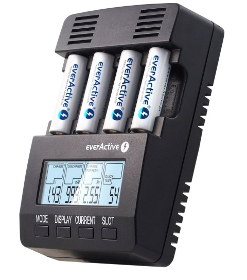 Ładowarka do akumulatorków Ni-MH EVERACTIVE AA/AAA NC-3000 4 kanały Ładowarka do akumulatorków Ni-MH EVERACTIVE AA/AAA NC-3000 4 kanały