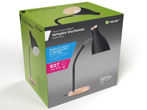 Lampka biurkowa TRACER Scandi czarna TRAOSW47237 Lampka biurkowa TRACER Scandi czarna TRAOSW47237