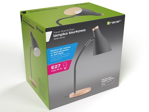 Lampka biurkowa TRACER Scandi szara TRAOSW47236 Lampka biurkowa TRACER Scandi szara TRAOSW47236