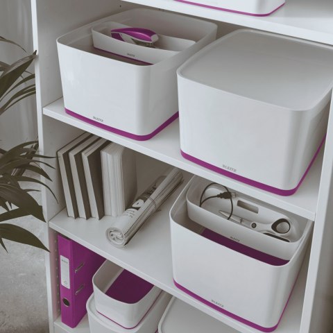 MyBox duży z pokrywką, biało-fioletowy LEITZ 52161062 MyBox duży z pokrywką, biało-fioletowy LEITZ 52161062