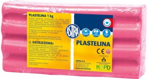 Plastelina Astra 1 kg różowa jasna, 303111007 ASTRA Plastelina Astra 1 kg różowa jasna, 303111007 ASTRA