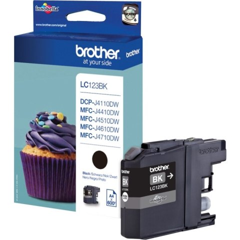 Tusz BROTHER (LC123BK) czarny 600str Tusz BROTHER (LC123BK) czarny 600str