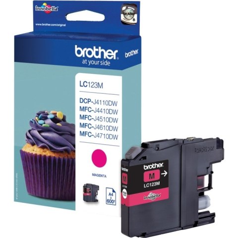 Tusz BROTHER (LC123M) purpurowy 600str Tusz BROTHER (LC123M) purpurowy 600str