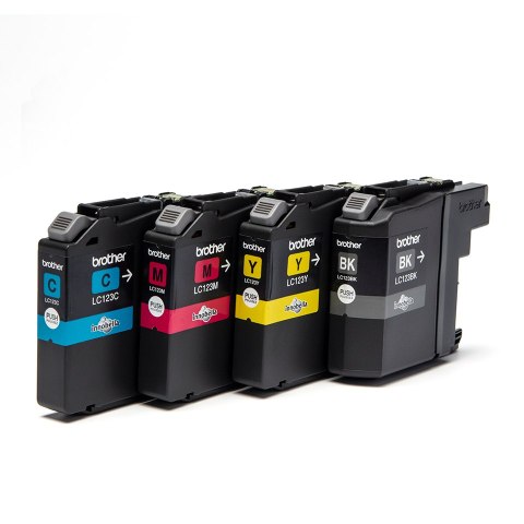Tusz BROTHER (LC123VALBP) cza+nie+pur+żół (4szt) Tusz BROTHER (LC123VALBP) cza+nie+pur+żół (4szt)
