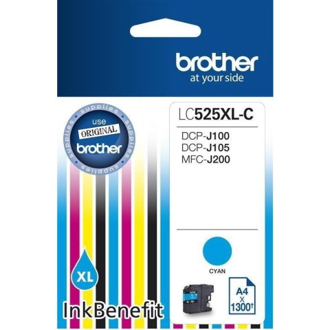 Tusz BROTHER (LC525XL-C) niebieski 1300str Tusz BROTHER (LC525XL-C) niebieski 1300str