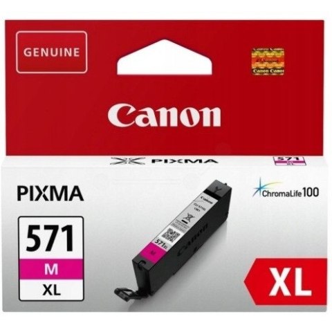 Tusz CANON (CLI-571M XL/0333C001) purpurowy 10,8ml/680str Tusz CANON (CLI-571M XL/0333C001) purpurowy 10,8ml/680str