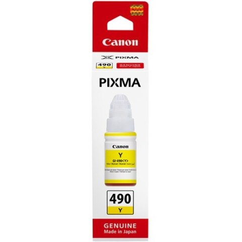 Tusz CANON (GI-490/0666C001) żółty 70ml Tusz CANON (GI-490/0666C001) żółty 70ml