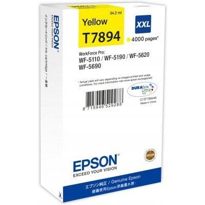 Tusz EPSON (78XXL/T7894/C13T789440) żółty 4000str Tusz EPSON (78XXL/T7894/C13T789440) żółty 4000str