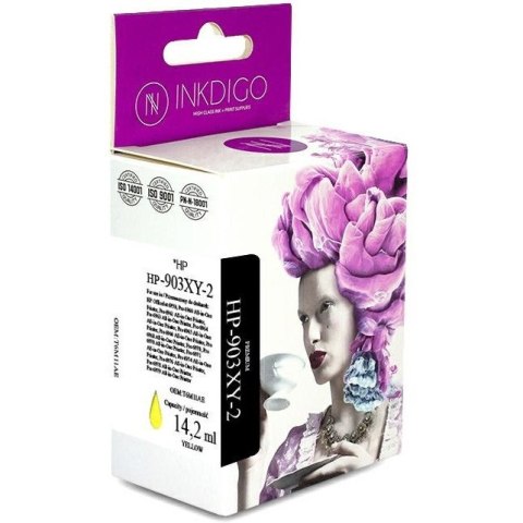 Tusz INKDIGO (HP-903XY-2) żółty 12ml zamiennik HP (903XL/T6M11AE) Tusz INKDIGO (HP-903XY-2) żółty 12ml zamiennik HP (903XL/T6M11AE)