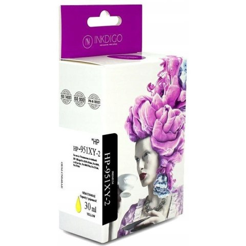 Tusz INKDIGO (HP-951XY-2) żółty 30ml zamiennik HP (951XL/CN048AE) Tusz INKDIGO (HP-951XY-2) żółty 30ml zamiennik HP (951XL/CN048AE)