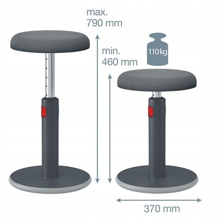 Ergonomiczny stołek Leitz Ergo Cosy szary 65180089 Ergonomiczny stołek Leitz Ergo Cosy szary 65180089