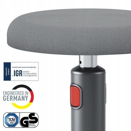 Ergonomiczny stołek Leitz Ergo Cosy szary 65180089 Ergonomiczny stołek Leitz Ergo Cosy szary 65180089