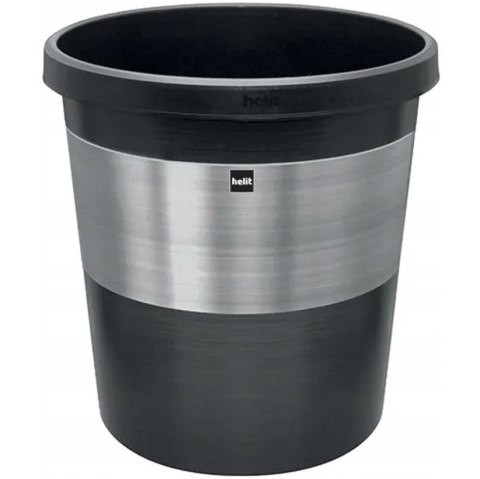 Kosz plastikowy elegance 18l, kolor czarno-metalowy H6107300 MAPED Kosz plastikowy elegance 18l, kolor czarno-metalowy H6107300 MAPED
