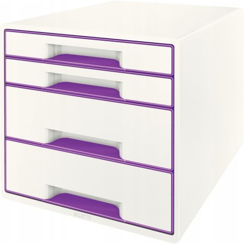 Pojemnik z 4 szufladami LEITZ WOW fioletowy 52132062 Pojemnik z 4 szufladami LEITZ WOW fioletowy 52132062