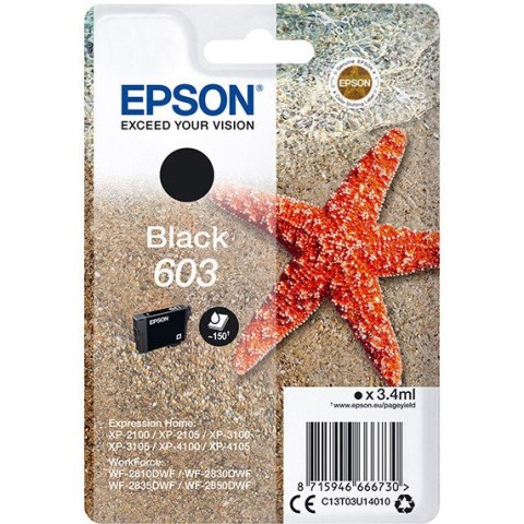 Tusz EPSON (603/C13T03U14010) czarny 3,4ml Tusz EPSON (603/C13T03U14010) czarny 3,4ml
