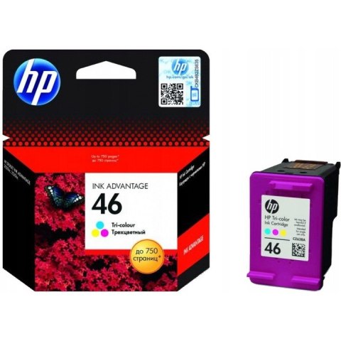 Tusz HP 46 (CZ638AE) kolor 750str Tusz HP 46 (CZ638AE) kolor 750str