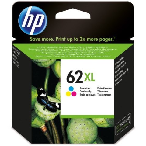 Tusz HP 62XL (C2P07AE) kolor 415str/11,5ml Tusz HP 62XL (C2P07AE) kolor 415str/11,5ml