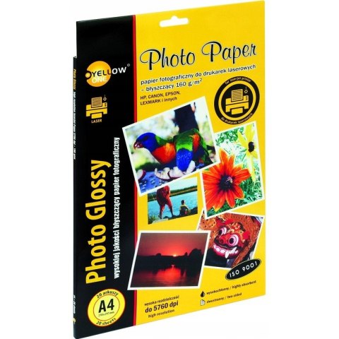 Papier foto YELLOW ONE A4 160g A20 błyszczący laser(L4G160) 150-1377 Papier foto YELLOW ONE A4 160g A20 błyszczący laser(L4G160) 150-1377