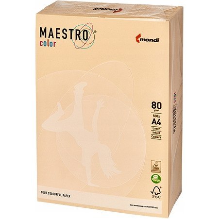 Papier ksero A4 80g MAESTRO COLOR CR20 pastel kremowy Papier ksero A4 80g MAESTRO COLOR CR20 pastel kremowy