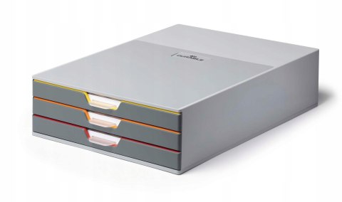 Pojemnik VARICOLOR z 3 kolorowymi szufladkami 7603-27 DURABLE Pojemnik VARICOLOR z 3 kolorowymi szufladkami 7603-27 DURABLE