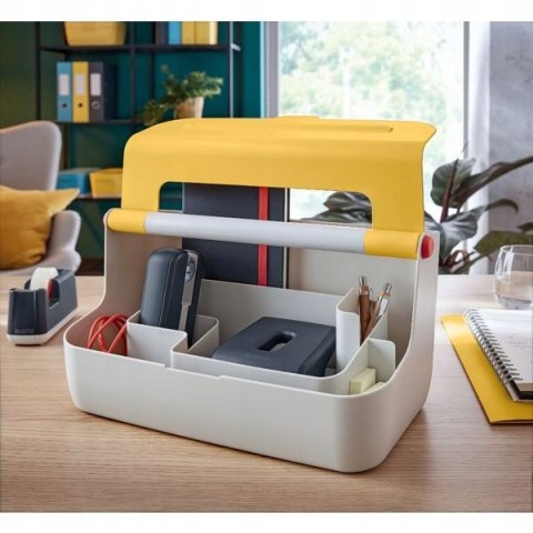 Pojemnik z uchwytem Leitz Cosy, żółty 61250019 Pojemnik z uchwytem Leitz Cosy, żółty 61250019