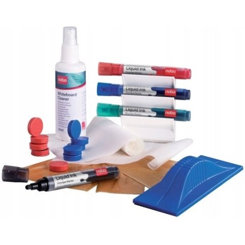 Zestaw do czyszczenia tablic NOBO 1901430 pianka+10ścier+gąb+4mar+u.mag Zestaw do czyszczenia tablic NOBO 1901430 pianka+10ścier+gąb+4mar+u.mag