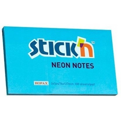 Bloczek STICK`N 127x76mm niebieski neonowy 100k 21213 Bloczek STICK`N 127x76mm niebieski neonowy 100k 21213