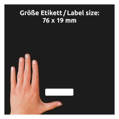 Etykieta identyfikatory imienne 76x19mm(10 arkuszy = 120etykiet) białe foliowe 51066 AVERY ZWECKFORM Etykieta identyfikatory imienne 76x19mm(10 arkuszy = 120etykiet) białe foliowe 51066 AVERY ZWECKFORM