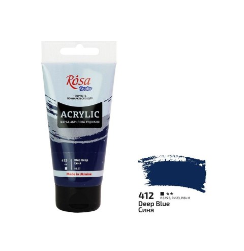 Farba akrylowa Rosa Studio 75ml BLUE 412 Farba akrylowa Rosa Studio 75ml BLUE 412