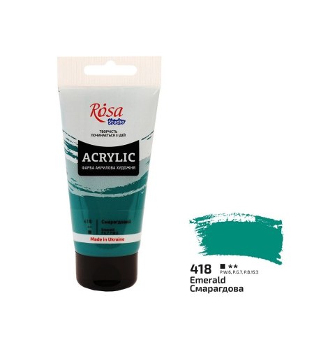 Farba akrylowa Rosa Studio 75ml EMERALD 418 Farba akrylowa Rosa Studio 75ml EMERALD 418