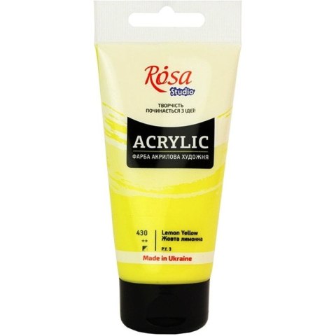 Farba akrylowa Rosa Studio 75ml LEMON YELLOW 430 Farba akrylowa Rosa Studio 75ml LEMON YELLOW 430