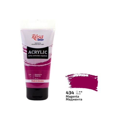 Farba akrylowa Rosa Studio 75ml MAGENTA 434 Farba akrylowa Rosa Studio 75ml MAGENTA 434