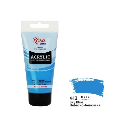 Farba akrylowa Rosa Studio 75ml SKY-BLUE 413 Farba akrylowa Rosa Studio 75ml SKY-BLUE 413