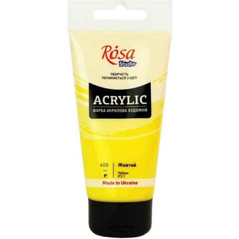 Farba akrylowa Rosa Studio 75ml YELLOW 409 Farba akrylowa Rosa Studio 75ml YELLOW 409