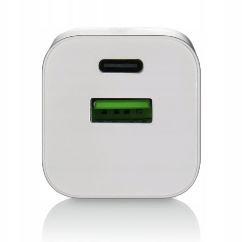 Ładowarka sieciowa 230V EVERACTIVE SC-390Q 1xUSB-C + 1xUSB 3A biała Ładowarka sieciowa 230V EVERACTIVE SC-390Q 1xUSB-C + 1xUSB 3A biała