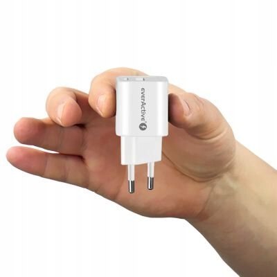 Ładowarka sieciowa 230V EVERACTIVE SC-390Q 1xUSB-C + 1xUSB 3A biała Ładowarka sieciowa 230V EVERACTIVE SC-390Q 1xUSB-C + 1xUSB 3A biała