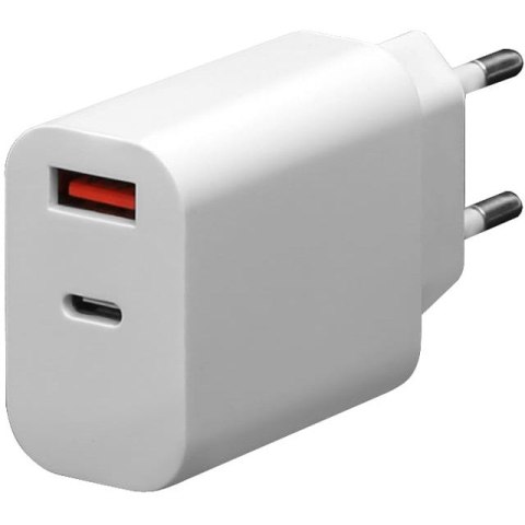 Ładowarka sieciowa 230V PLATINET 1xUSB-A + 1xUSB-C 30W biała (45481) Ładowarka sieciowa 230V PLATINET 1xUSB-A + 1xUSB-C 30W biała (45481)