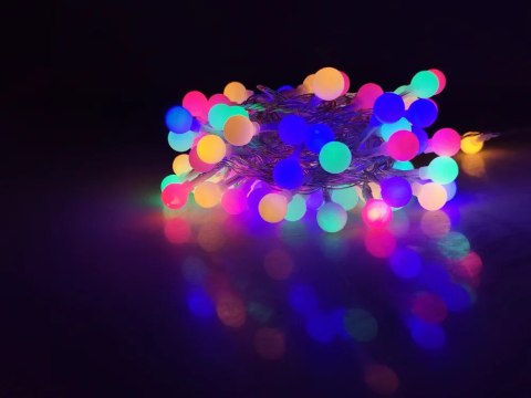 Lampki choinkowe 10m MODEE kolorowe kulki 100 led 230V ML-C2011 Lampki choinkowe 10m MODEE kolorowe kulki 100 led 230V ML-C2011