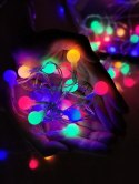 Lampki choinkowe 10m MODEE kolorowe kulki 100 led 230V ML-C2011