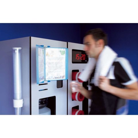 Naścienny system prezentacyjny A4+10 paneli TARIFOLD tr.fiolet 414178 Naścienny system prezentacyjny A4+10 paneli TARIFOLD tr.fiolet 414178