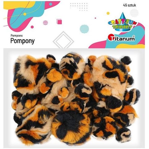 Pompony akrylowe CĘTKI 45szt. mix rozm. 338521 TITANUM Pompony akrylowe CĘTKI 45szt. mix rozm. 338521 TITANUM