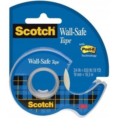 Taśma klejąca Wall-Safe bezpieczna dla ś cian, podajnik, 19mmx16,5m SCOTCH 3M-UU009254309 Taśma klejąca Wall-Safe bezpieczna dla ś cian, podajnik, 19mmx16,5m SCOTCH 3M-UU009254309