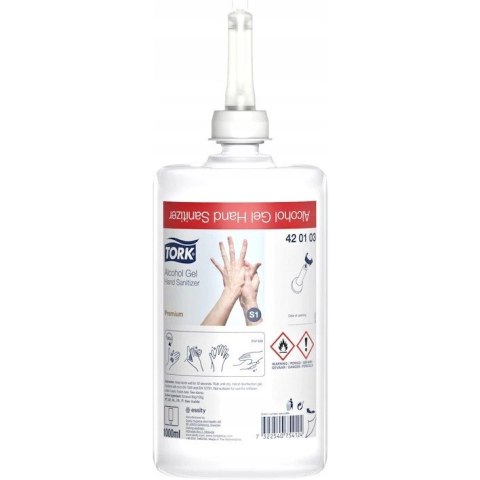 Żel do dezynfekcji rąk 1000ml S1 420103/420108 TORK Żel do dezynfekcji rąk 1000ml S1 420103/420108 TORK