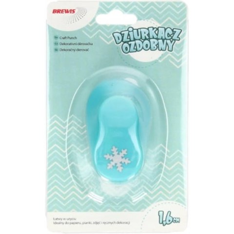 Dziurkacz ozdobny 1,6cm ŚNIEŻYNKA D16-65 BREWIS Dziurkacz ozdobny 1,6cm ŚNIEŻYNKA D16-65 BREWIS