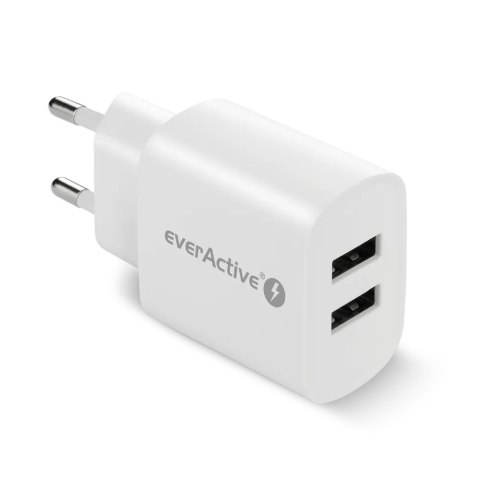 Ładowarka sieciowa 230V EVERACTIVE SC-220 2xUSB-A 12W 2,4A biała Ładowarka sieciowa 230V EVERACTIVE SC-220 2xUSB-A 12W 2,4A biała
