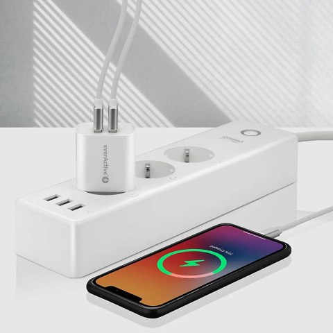 Ładowarka sieciowa 230V EVERACTIVE SC-220 2xUSB-A 12W 2,4A biała Ładowarka sieciowa 230V EVERACTIVE SC-220 2xUSB-A 12W 2,4A biała