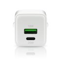 Ładowarka sieciowa 230V EVERACTIVE SC-330Q 1xUSB-A + 1xUSB-C 20W biała