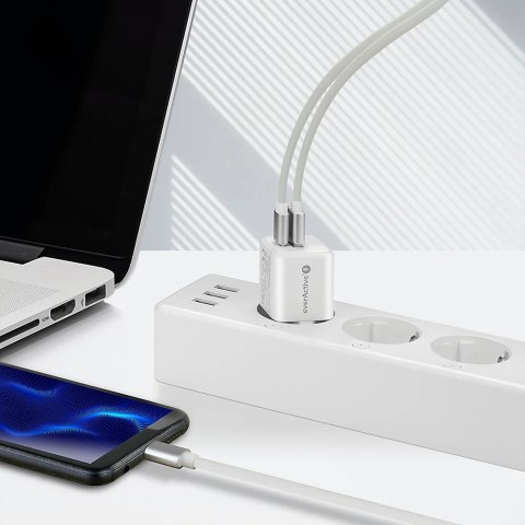 Ładowarka sieciowa 230V EVERACTIVE SC-330Q 1xUSB-A + 1xUSB-C 20W biała Ładowarka sieciowa 230V EVERACTIVE SC-330Q 1xUSB-A + 1xUSB-C 20W biała