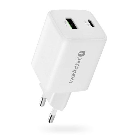 Ładowarka sieciowa 230V EVERACTIVE SC-450Q 1xUSB-A + 1xUSB-C 45W biała Ładowarka sieciowa 230V EVERACTIVE SC-450Q 1xUSB-A + 1xUSB-C 45W biała