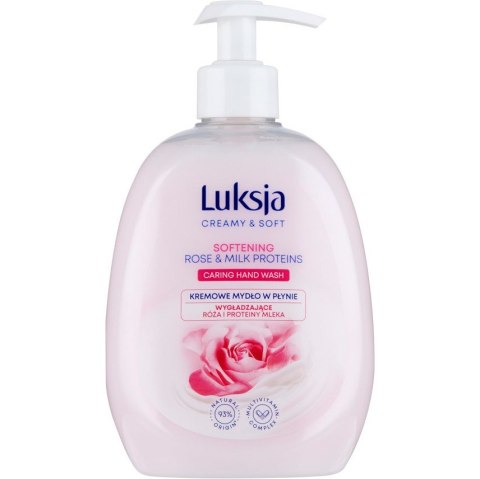 Mydło w płynie z dozownikiem LUKSJA 500ml. RÓŻA Mydło w płynie z dozownikiem LUKSJA 500ml. RÓŻA